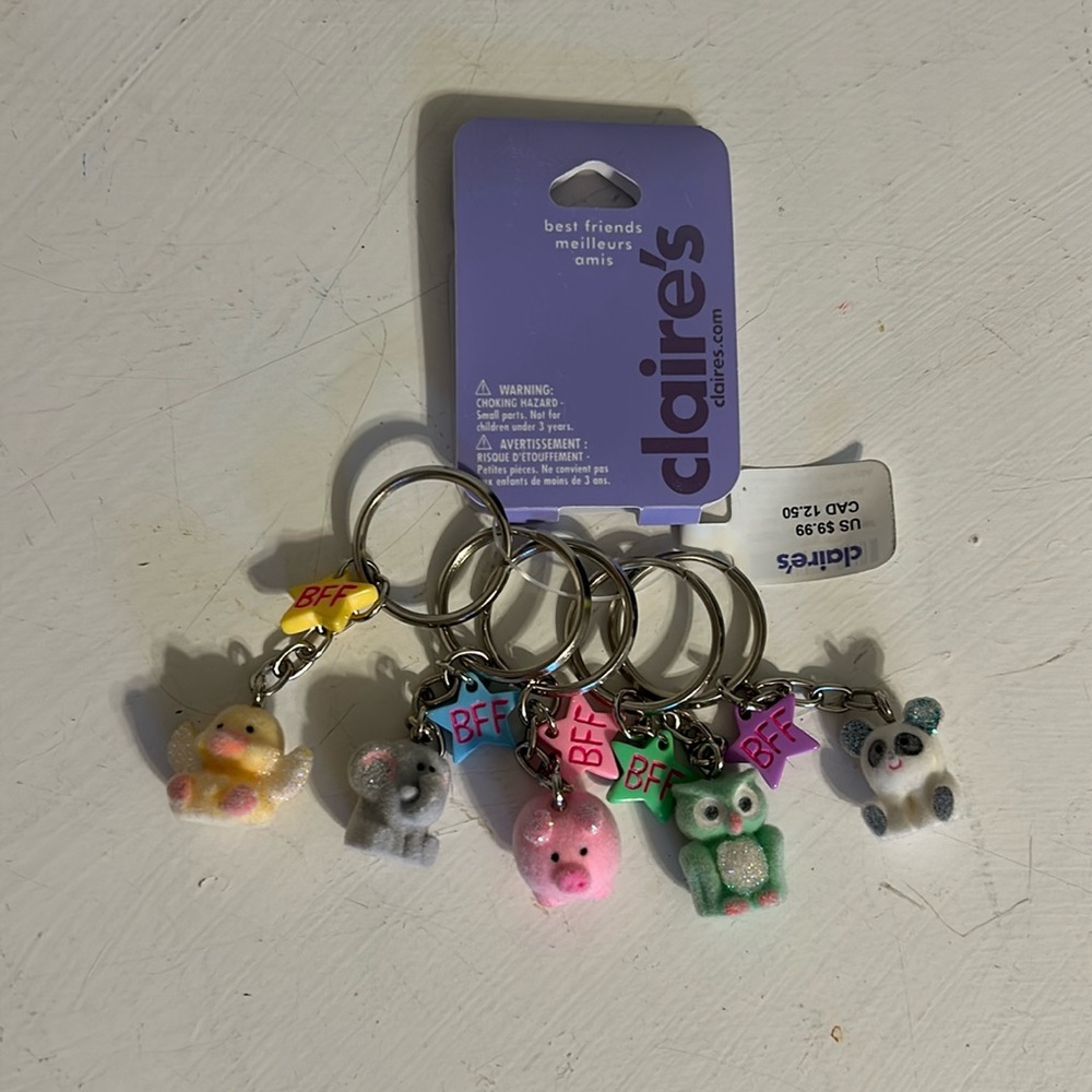 Claires BFF keychain shareables give one to each of your BFFs